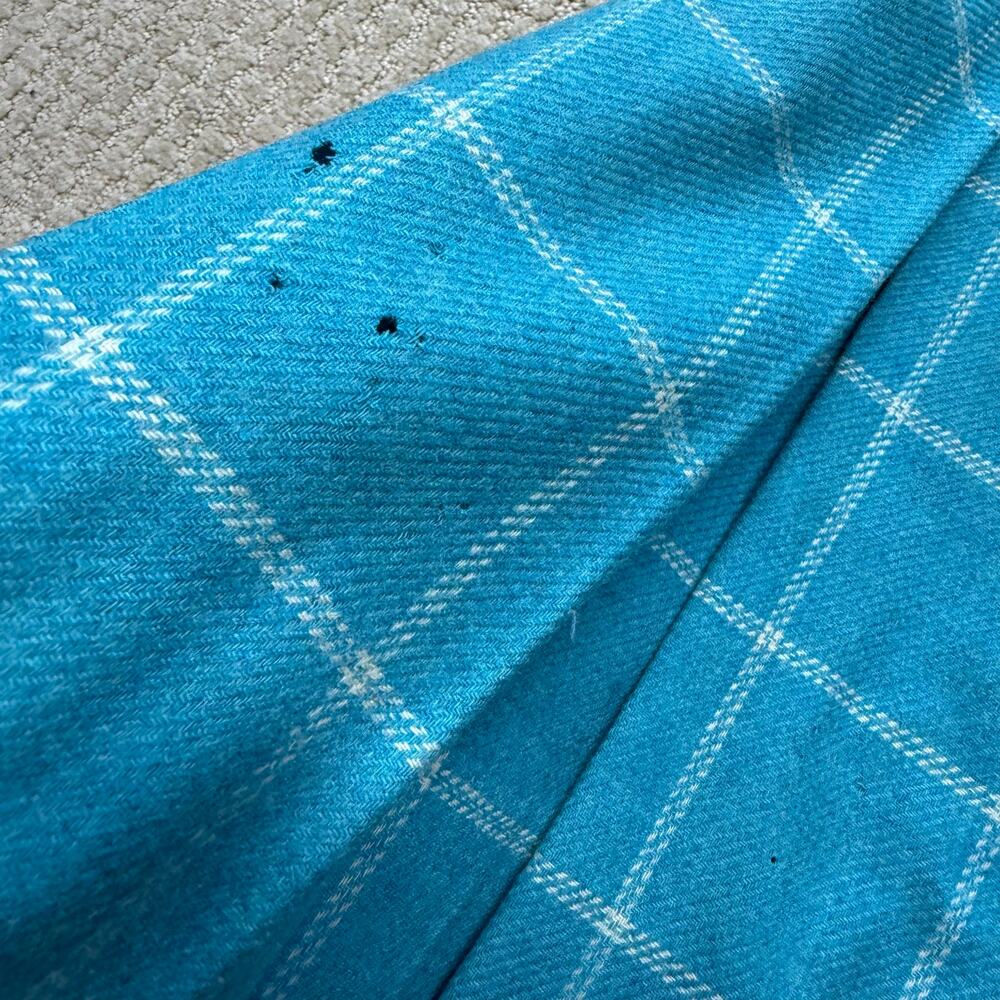 Vintage 60s Burberrys Burberry Blue Plaid Wool Pleated Midi Skirt Size XS AS IS - Picture 8 of 8